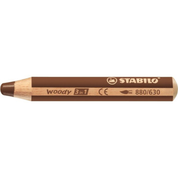 Crayon de couleur Woody marron