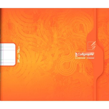 Piqûre maternelle, format à l'italienne 17 x 14,7 cm, 24 pages (12 feuilles), Double Ligne 5 mm interligne et verticale Papier vélin surfin 70 g