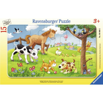 Puzzle à cadre 15 pièces, les animaux de la campagne