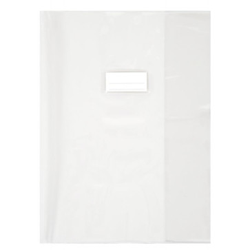 Paquet de 10 protège-cahiers 24x32 cm, PVC 21/100ème cristal incolore