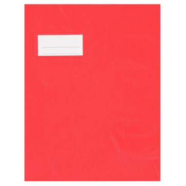 Paquet de 10 protèges-cahier épaisseur 21/100ème 17x22 cm PVC rouge