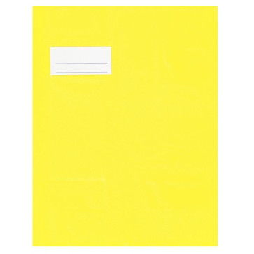 Paquet de 10 protèges-cahier épaisseur 21/100ème 17x22 cm PVC jaune