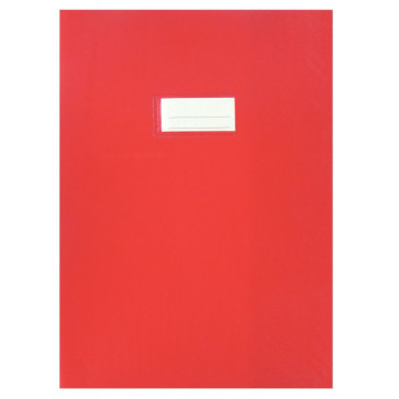 Paquet de 10 protèges-cahier épaisseur 21/100ème 21x29,7cm PVC rouge