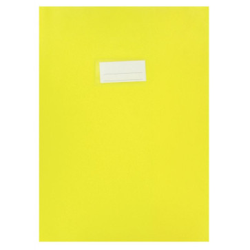 Paquet de 10 protèges-cahier épaisseur 21/100ème 21x29,7cm PVC jaune