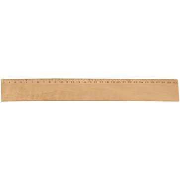Règle plate de 30 centimètres, largeur de 4 centimètres en bois