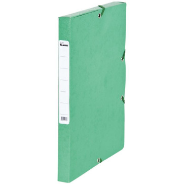 Boîte de classement en carte grainée, dos de 25 mm, coloris vert
