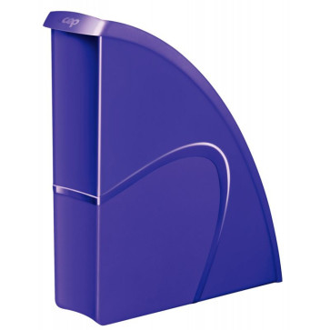 Porte revues en polystyrène robuste et rigide CEP dos 8,5 cm gloss violet