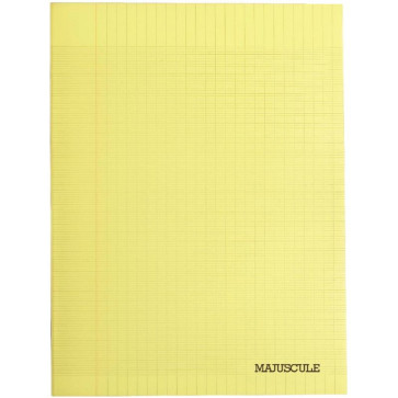 Piqûre 48 pages couverture polypropylène A4 (21x297 cm) seyes 90g Couverture: jaune