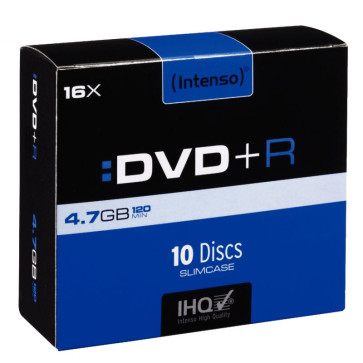 Paquet de 10  DVD+R Intenso 4,7 Go