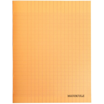 Piqûre 48 pages, couverture polypropylène 24x32cm, séyès 90g Couverture : orange