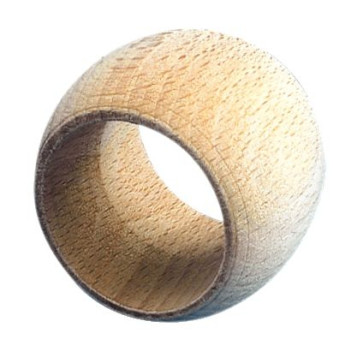 Lot de 10 ronds de serviette bombés en bois diamètre 4 cm
