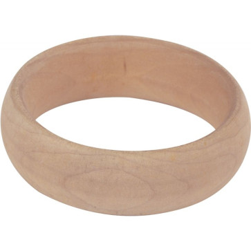 Lot de 5 bracelets en bois forme bombée de diamètre 70 mm