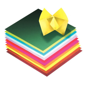 Pochette de 100 feuilles de papier pour pliage origami format 20 x 20 cm couleurs assorties