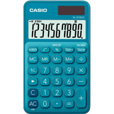 Calculatrice de poche Casio 10 chiffres SL-310UC bleu