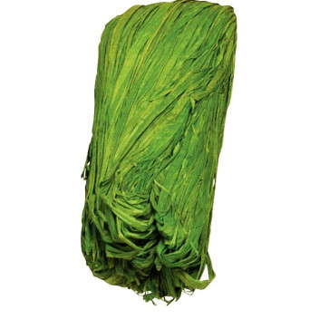 Pelote de 50 g de raphia végétal vert