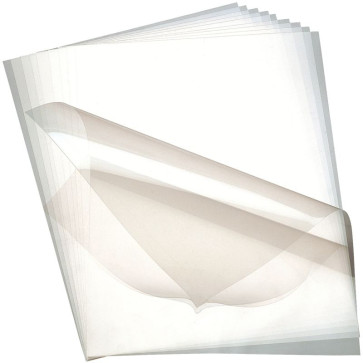 Lot de 10 plaques transparentes. En plastique rigide, format 29,7 x 42 cm