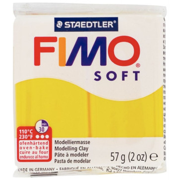 Bloc de pâte à modeler Fimo Soft 57 grammes tournesol