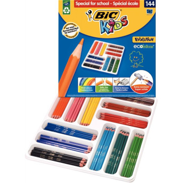 Boîte Classpack de 144 crayons de couleur Évolution couleurs assorties