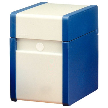 Boîte à fiche Plastique / métal 150x105 bleue et blanche