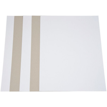 Paquet de 5 feuilles de carton 1 côté blanc, 1 côté gris format 50 x 65 cm, 640 gr