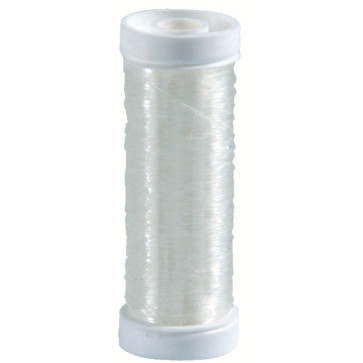 Bobine de 20m de fil nylon élastique transparent diamètre 0.6mm