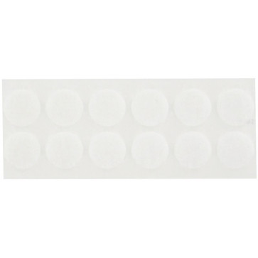 Pochette de 48 pastilles de Velcro super adhésif blanc diamètre 20 mm
