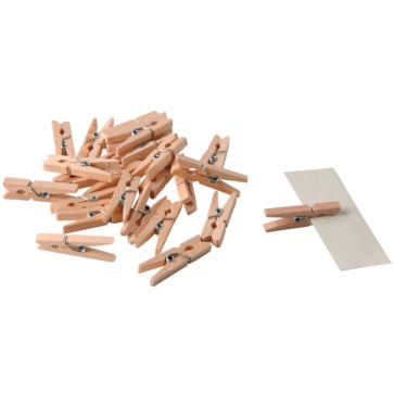 Sachet de 48 mini pinces à linge en bois