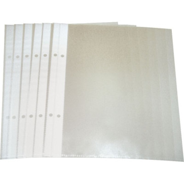 Paquet de 25 pochettes perforées en polypropylène 5/100ème format 17 x 22 cm