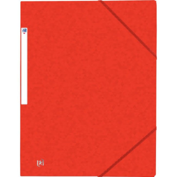 Chemise 3 rabats à élastiques TOP FILE+ en carte lustrée 4/10e 390g, rouge