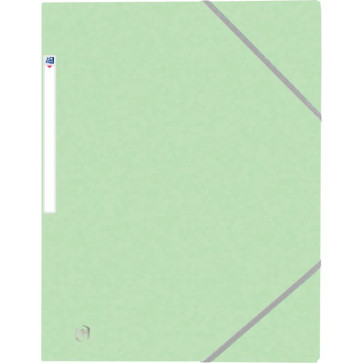 Chemise 3 rabats à élastiques TOP FILE+ en carte lustrée 4/10e 390g, vert pastel