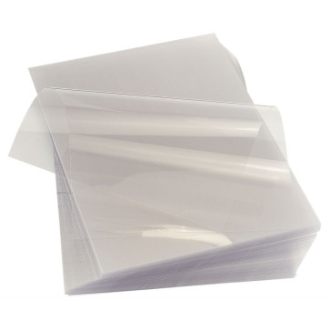 Paquet de 100 couvertures Cristal incolores, épaisseur 15 / 100e Format : 21x29,7 cm