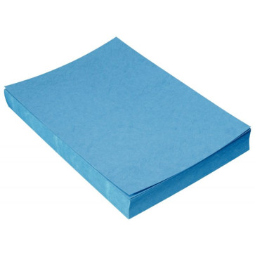 Paquet de 100 couvertures grain cuir, format 21x29,7 cm  bleu foncé