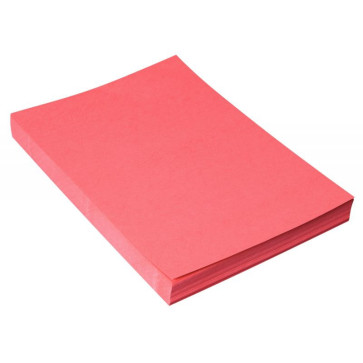 Paquet de 100 couvertures grain cuir, format 21x29,7 cm  rouge