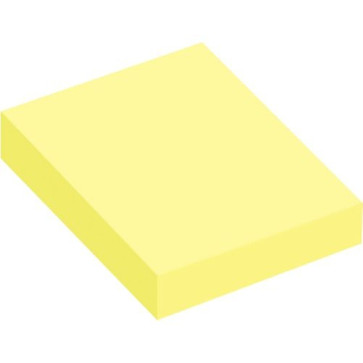 Lot de 12 blocs de 100 feuilles de notes repositionnables 40 x 50 mm jaune pastel