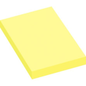 Lot de 12 blocs de 100 feuilles de notes repositionnables 50 x 75 mm jaune pastel