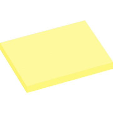 Lot de 12 blocs de 100 feuilles de notes repositionnables 75 x 100 mm jaune pastel