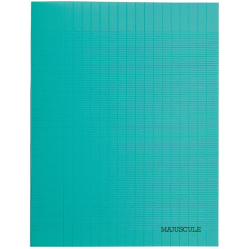 Piqûre 48 pages couverture polypropylène format 17x22 cm seyès coloris vert