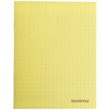 Piqûre 48 pages couverture polypropylène format 17x22 cm seyès coloris jaune