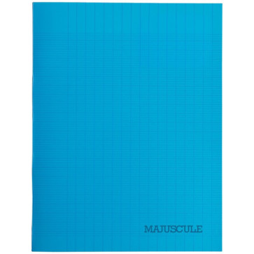 Piqûre 64 pages couverture polypropylène 17x22 cm seyes 90g Couverture :  bleu