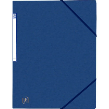 Chemise 3 rabats à élastiques TOP FILE+ en carte lustrée 4/10e 390g, bleu foncé