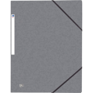 Chemise 3 rabats à élastiques TOP FILE+ en carte lustrée 4-10e 390g, gris
