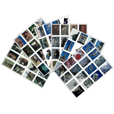 Lot de 96 images en planche dimensions 6 x 8 cm
