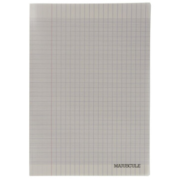 Piqûre 96 pages couverture polypropylène 17x22 cm seyes 90g Couverture : gris perle