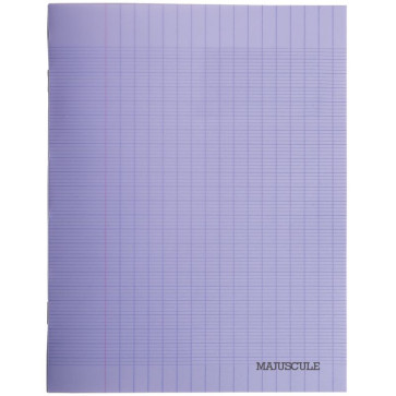 Piqûre 96 pages, couverture en polypropylène, format 24x32 cm, seyès, coloris violet