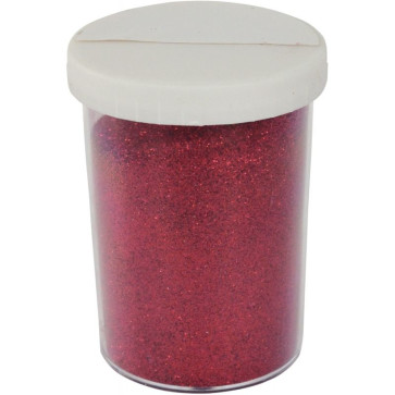 Salière de 100 grammes de poudre scintillante rouge