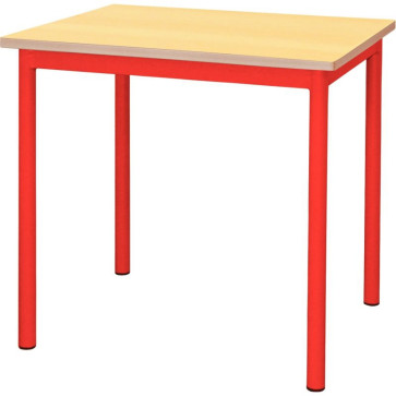 Table maternelle 60x50cm T3 rouge
