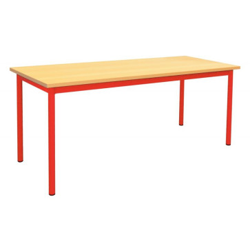 Table maternelle 160x80cm T1 rouge