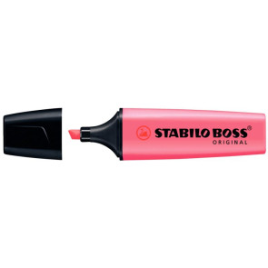 Surligneur STABILO BOSS tracé de 2 à 5 mm pointe biseautée rose