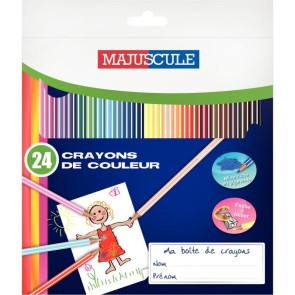 Pochette de 24 crayons de couleur MAJUSCULE