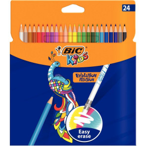 Etui de 24 crayons de couleur Evolution Illusion